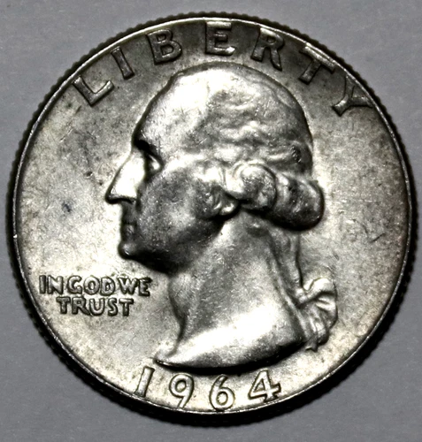 Circulated 1964-D Washington Quarter - 90%Silver - XF - #0062E