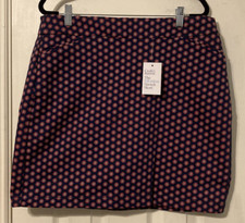 Croft  Barrow Navy, Red  White Geo Effortless Stretch Skort Size 12 NWT