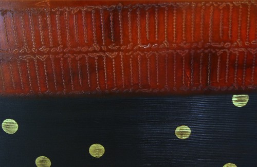 Rebecca Koury Contemporary (Golden Flowers 2) Acrylic on Canvas Signed - Picture 3 of 5