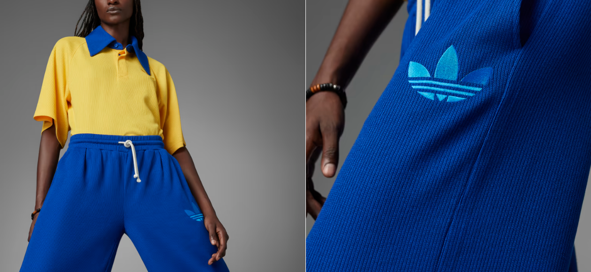 ADIDAS ORIGINALS ADICOLOR 70'S KNIT WIDE PANTS BLUE BNWT UK