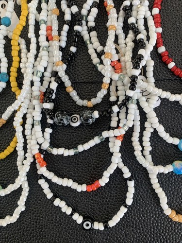 Glass Bead Choker Necklace Jewelry Lot 15 Pcs Handmade Boho Jewelry 13-15” LB921 - Picture 6 of 13
