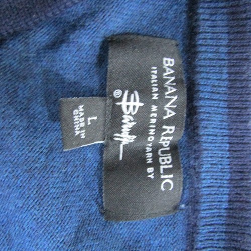 Banana Republic Men's 100% Wool Crew Neck Jumper Chest 42/44 Uk L Sku 6643 - Picture 10 of 13