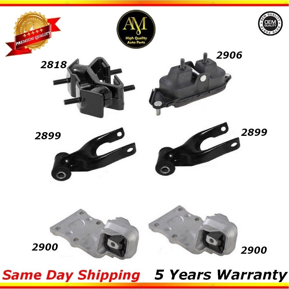 Engine Torque Strut, Trans & Engine Mounts Set 6 pcs For Pontiac