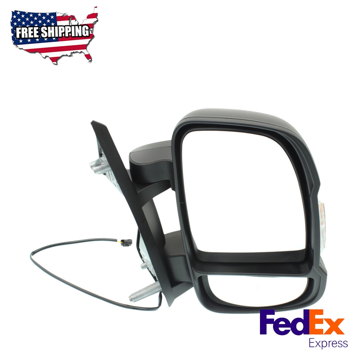 Mirror Textured Black Passenger Side for 2014-2021 Ram ProMaster 1500 2500 3500