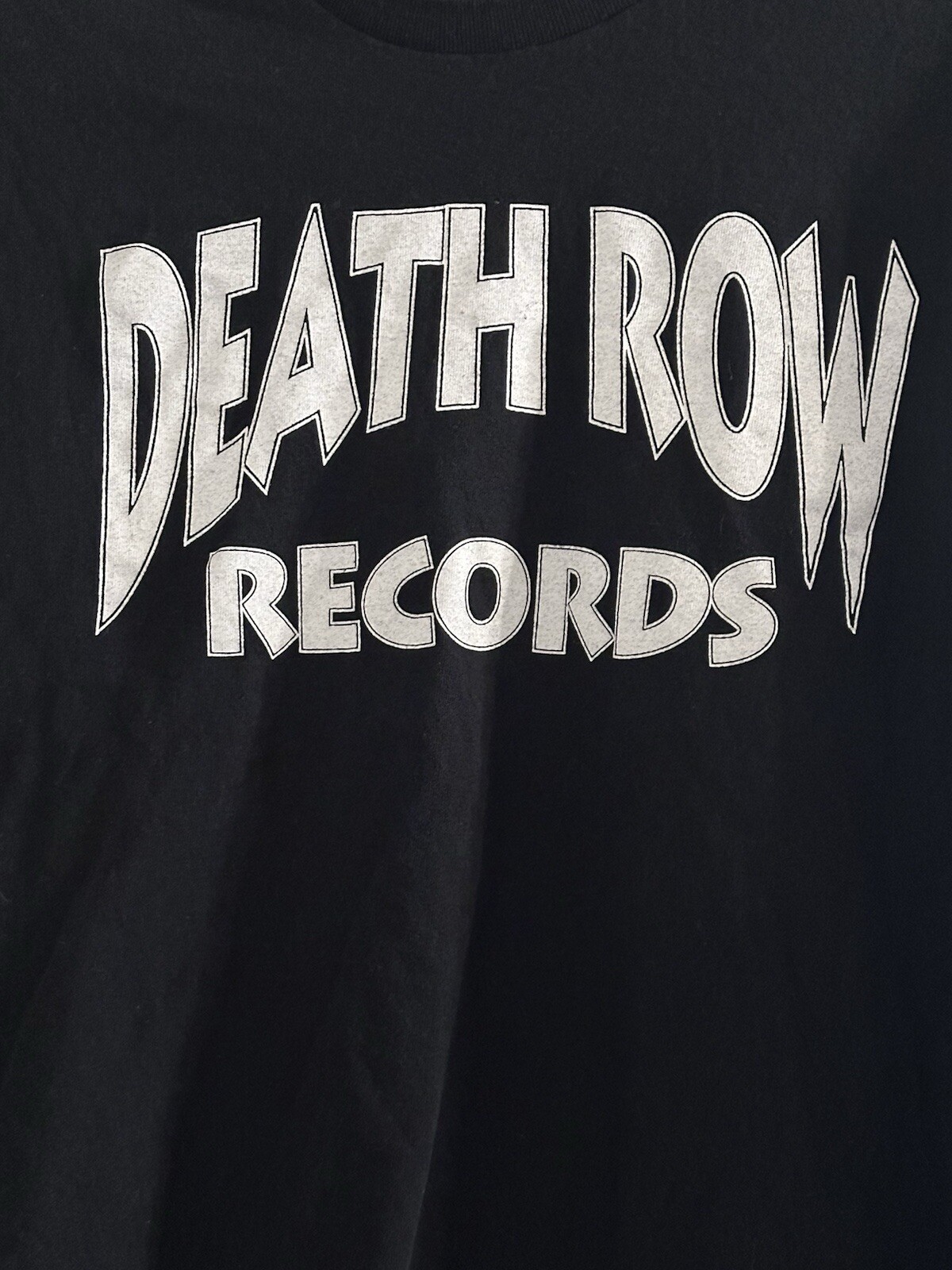 FILA T shirt uomo grafica media logo Death Row Records bianco e nero