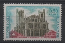 FRANCE 1972 : N° 1713 NARBONNE - CATHÉDRALE ST-JUST - NEUF** LUXE