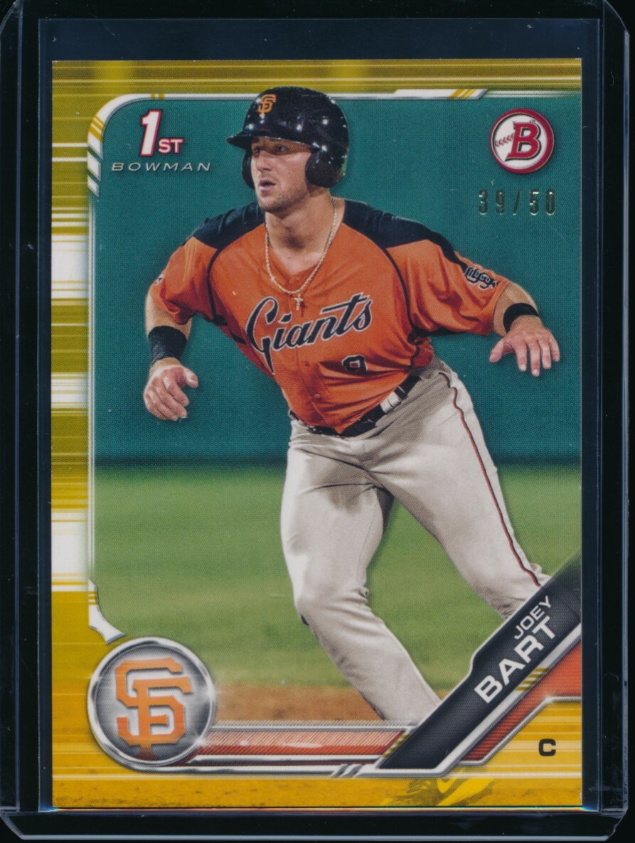 JOEY BART 1st 2019 Bowman Paper Prospects GOLD PARALLEL #/50 