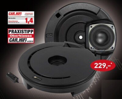 ESX SL-300A SIGNUM 15 x 23 cm (6 x 9 ) Aktiv-Subwoofer-System Reserverad-Mulde