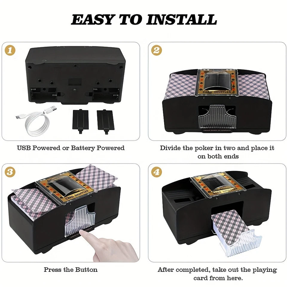 Baralhador automático de cartas de baralho 4 decks operado por bateria cassino cassino BlackJack - Imagem 4 de 4