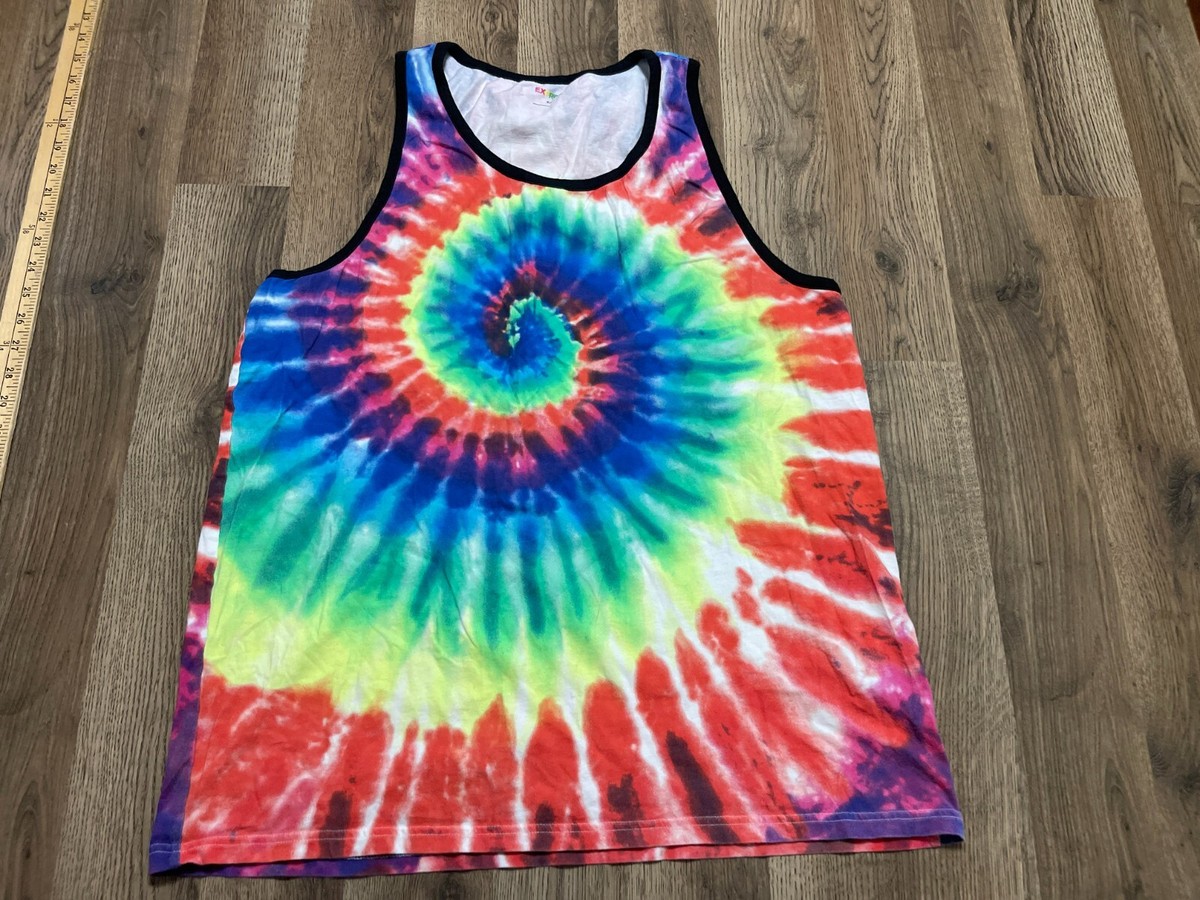 Express Tank Top, Men's Size XL, Multicolor, Tie Dye, Sleeveless