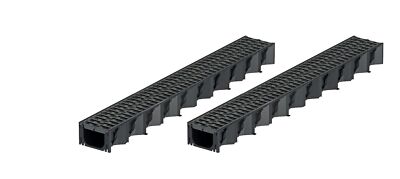 (27.95 /1m) 2x1m ACO Hexaline 2.0 Entwässerungsrinne mit Microgrip Stegrost Bode