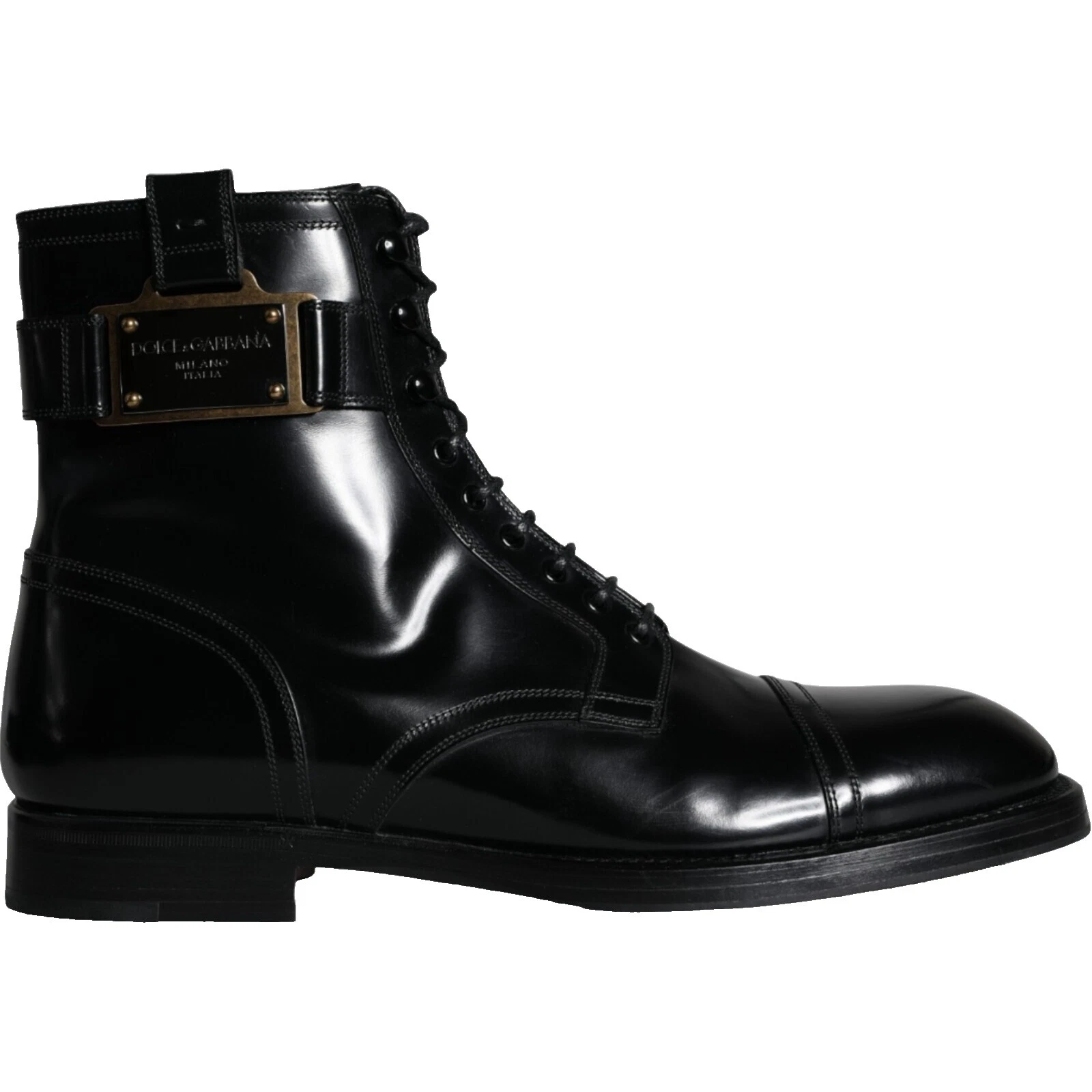 Botas superiores de cuero para hombre Dolce&Gabbana