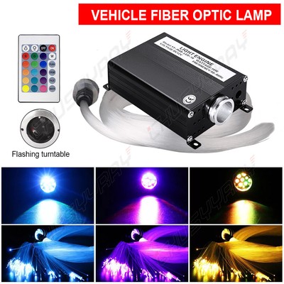 300pcs LED Twinkle Fiber Optic Light Star Ceiling Kit DIY Car 12v RGBW Decor US