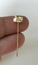 Vintage Anstecknadel Eisenbahn Metall in Goldfarben Tschechoslowakei !