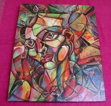 2005 Ricardo / Rick Casas (Amazon) 20" x 16" SIGNED ACRYLIC ON CANVASS Exc