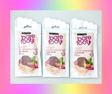 Freeman Bare Foot Bath Pink Himalayan Salt Foot Soak Detox Peppermint Plum 3pack