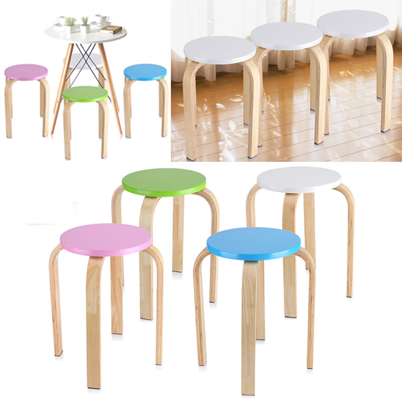 Hocker Sitzhocker Küchenhocker Rund Partyhocker Holz Stapelhocker Candy Farbe
