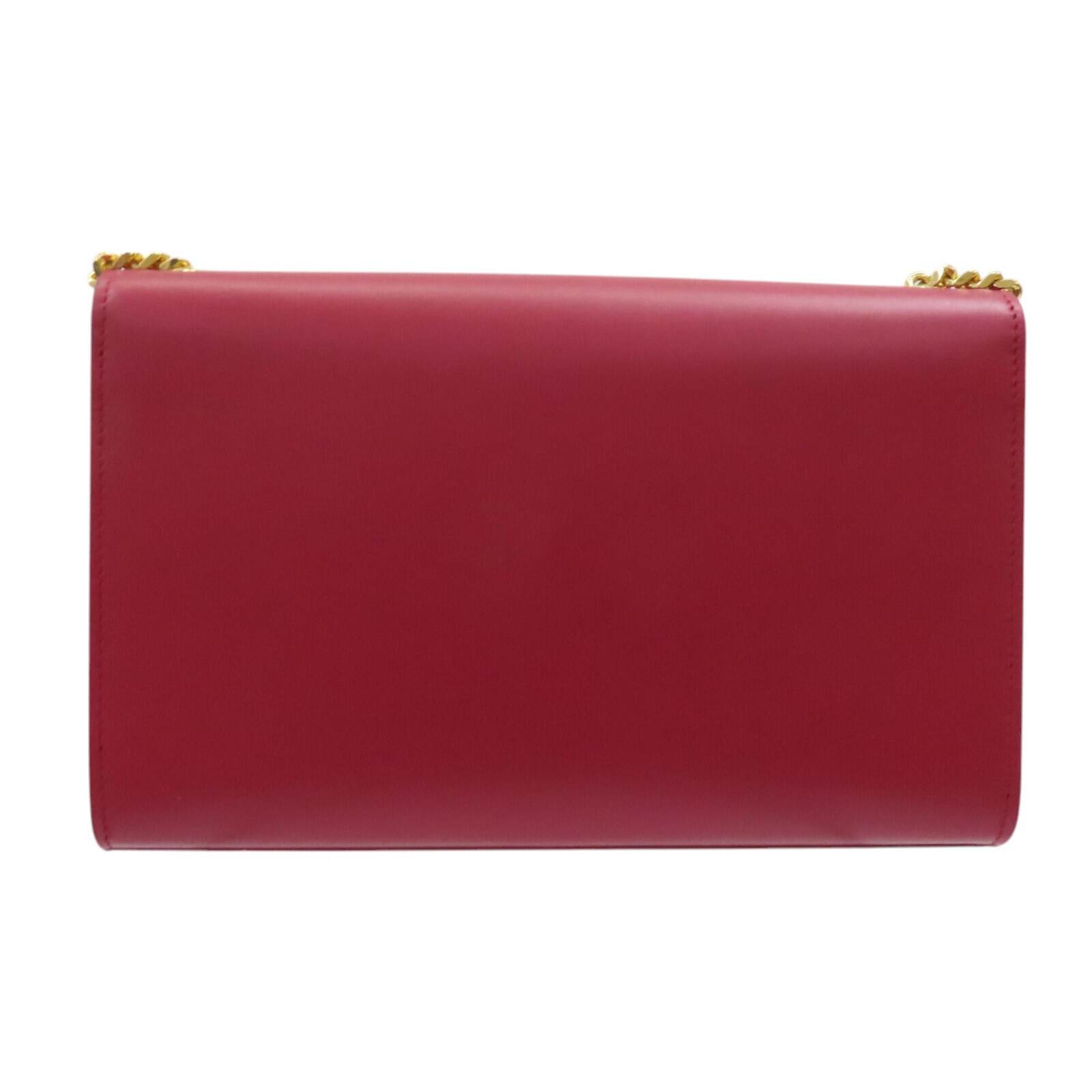 Borsa a tracolla SAINT LAURENT Kate nappa catena pelle di vitello rosso 354119