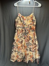 maeve tan floral dress summer zipper beach sale discount gift wedding lake-a252k