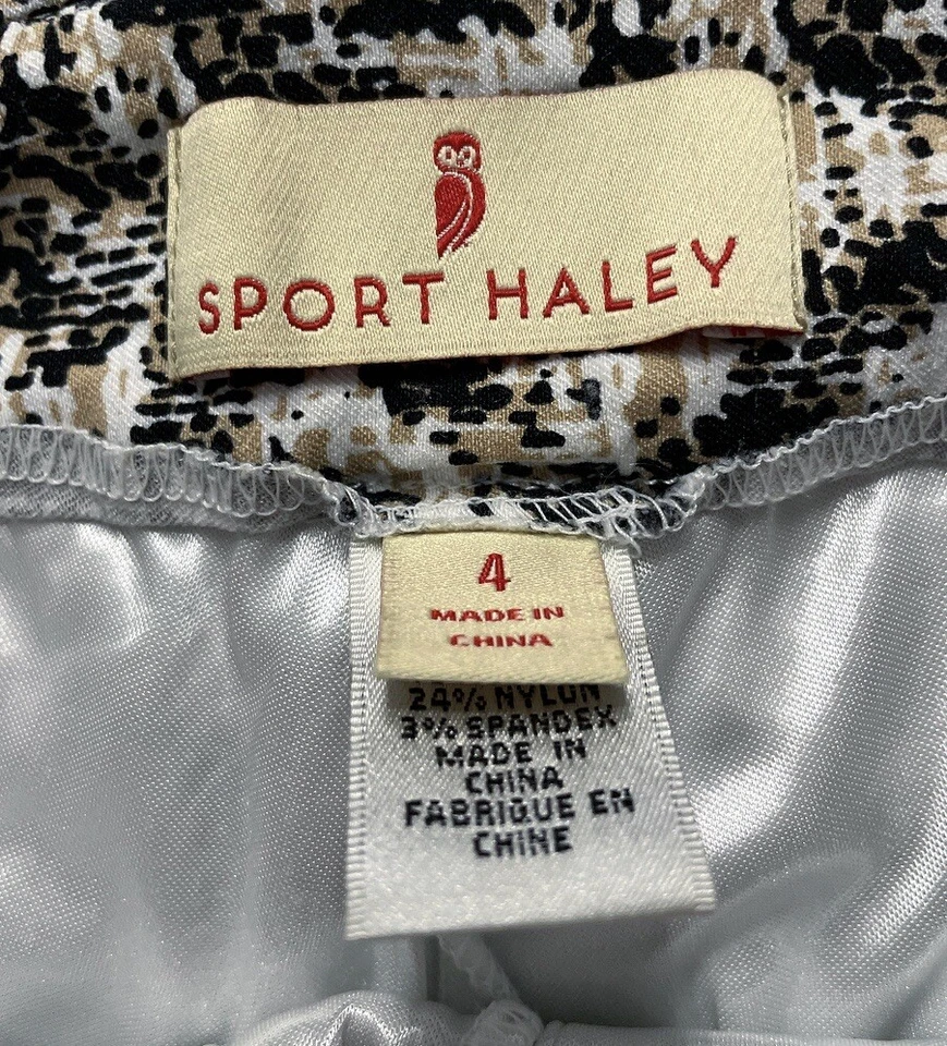 Falda corta SPORT HALEY Dauphine jersey golf/tenis beige/negro/blanco para mujer 4 Foto 4 de 4