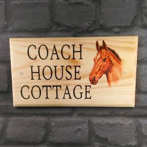 Personalised Horse Stable Door Sign Name Plate Plaque Box Farm Pony Rustic Wood