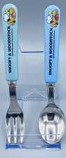 Vintage Peanuts Snoopy and Woodstock Fork and spoon set. 1995 Made in Japan