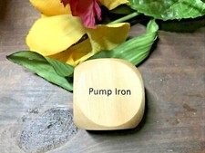 Wood Dice for Fitness Exercise Workout Aerobics, Yoga, Pump Iron, Walk, Run