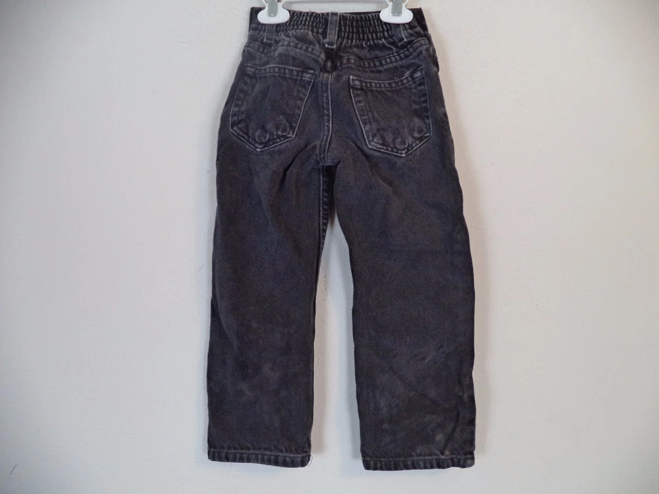 Выцветшие черные состаренные джинсы для мальчиков CRB. Размер 4 тонкий. 100% хлопок. - Изображение 3 из 4