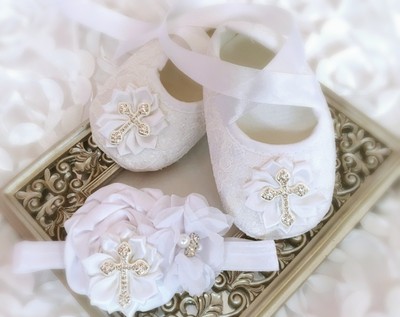 white baptism shoes