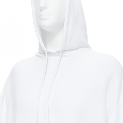 new BALENCIAGA 2018 black Gothic Tattoo logo embroidery white cotton hoodie  S | eBay