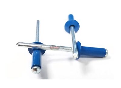 Chevron Blue 1/8'' Small Aluminum Head with Steel Mandrel Pop Rivets Fasteners