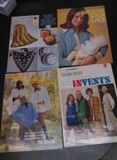4 Single Fold Leaflets - Crocheting Patterns Vintage 1960's - 70's