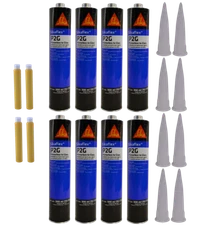Auto Glass Urethane Adhesive  8 Tubes Sika P2G + (4) 207 Primer Stick