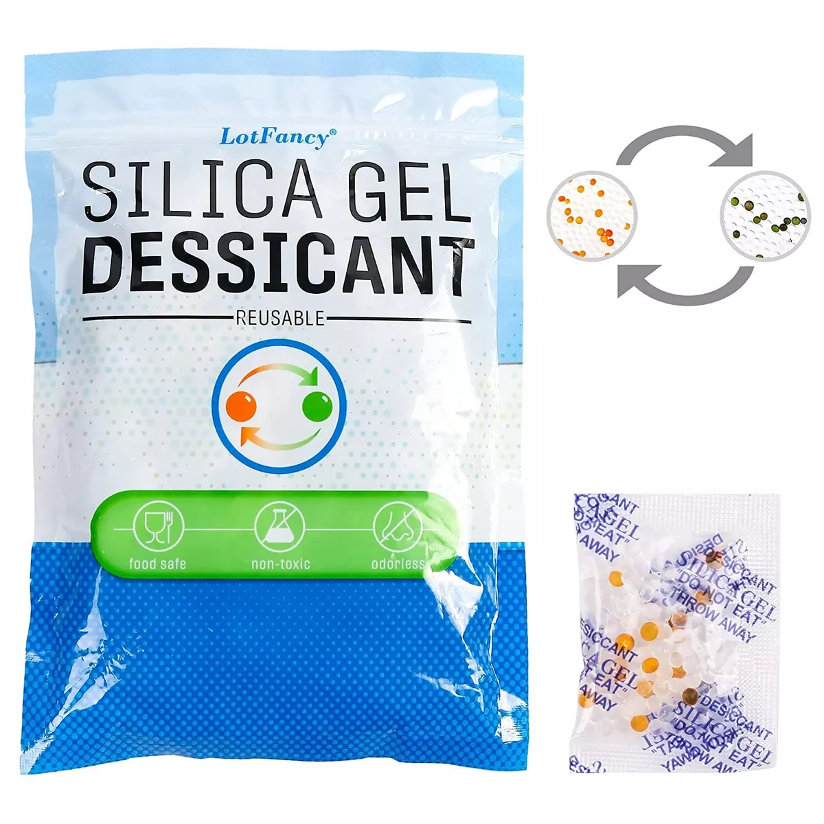 60 Packs 3g Grams Silica Gel Desiccant Packets Moisture Absorber Drying  Bags