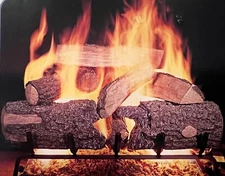 Real Fyre 18" Burnt Oak See Thru Vented Gas Log Natural Gas with Remote