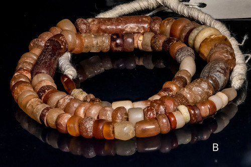 Ancient excavated strand of carnelian agate 302A-H