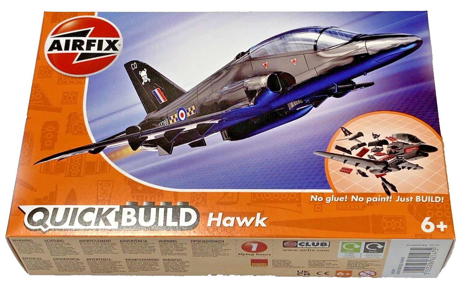 Airfix RAF BAe Hawk Fast Jet Trainer Quick Build Plastic Model Kit #J6003