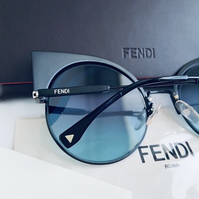 NEW! AUTHENTIC! FENDI 53mm Cat Eye Sunglasses TURQUOISE  display picture 3