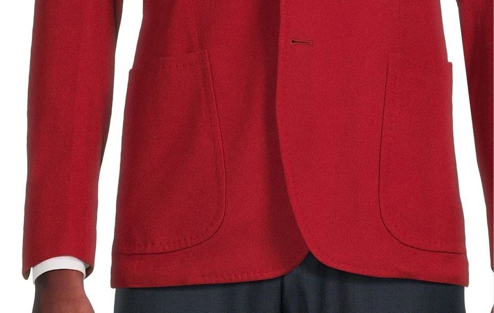 $3,995 NWT Kiton Sartorio Napoli 2-Button Red 100% Cashmere Sport Coat 40R, 42R - Image 3 of 4