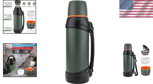 Thermo Technology 85oz Insulated Flask - Keeps Drinks Hot & Cold for 12 Hours - Picture 2 of 15