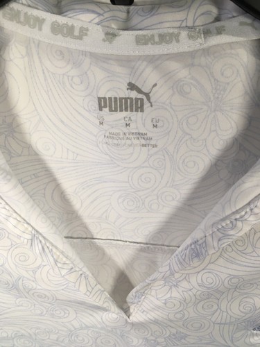 Hyatt Hill Country Club Puma Polo Blue Windmill Golf Shirt Medium Preppy Collar - Picture 6 of 20