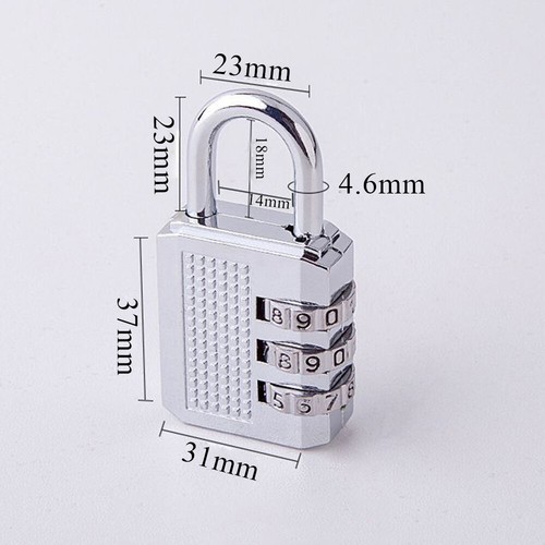 4 Digit Combination Lock Password Padlock for School Travel Gym Luggage Locker - Picture 13 of 16