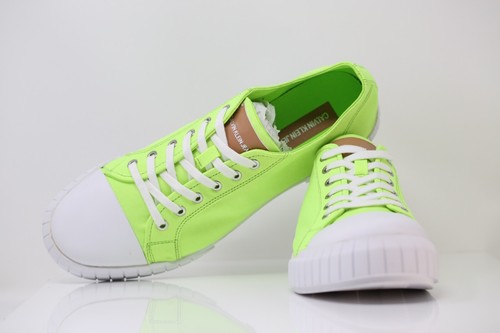 Calvin Klein BEATO NYLON Unisex Shoes Chemical Yellow Size UK 10 EUR 44 - Picture 5 of 6