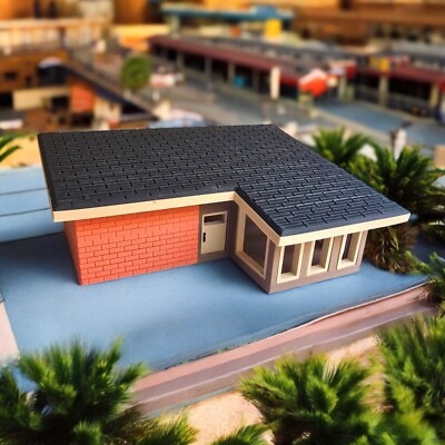 Ellsworth MidCentury Modern Brick House 1960s 1:48 0 Scale Built Building
