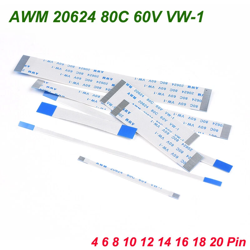 4-20Pin FFC Flexible Ribbon Cable Flat Wire Pitch 0.5/1mm PCB Board Transmission - Image 2 of 4