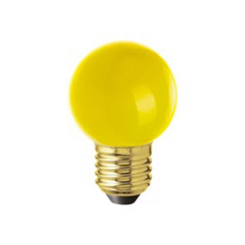 LAMPADINA GIALLA LED, E27, GLOBETTA G45, 1W, 130 LM, COLORE CALDO 2700K, CLASSE