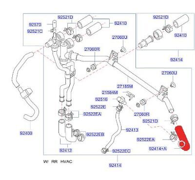 Genuine Nissan HVAC Heater Hose 92414-EA500 | eBay Genuine Nissan HVAC Heater Hose 92414-EA500 | eBay