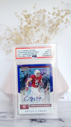 Christian McCaffrey [Signature Artist's Proof] #373 2017 Panini Score card
