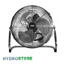 RAM 9 Inch Floor Fan. 3 Speed. Chrome Metal. Air Movement. Metal Floor Fan.