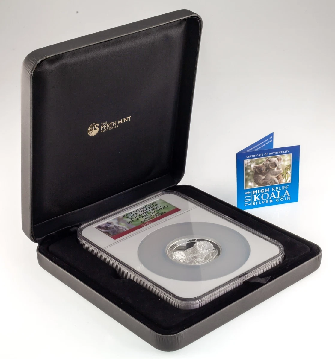 2014-P Australia S$8 Plata 5 Oz. Koala PF70 Ultra Cameo Caja CoA Primer 1500